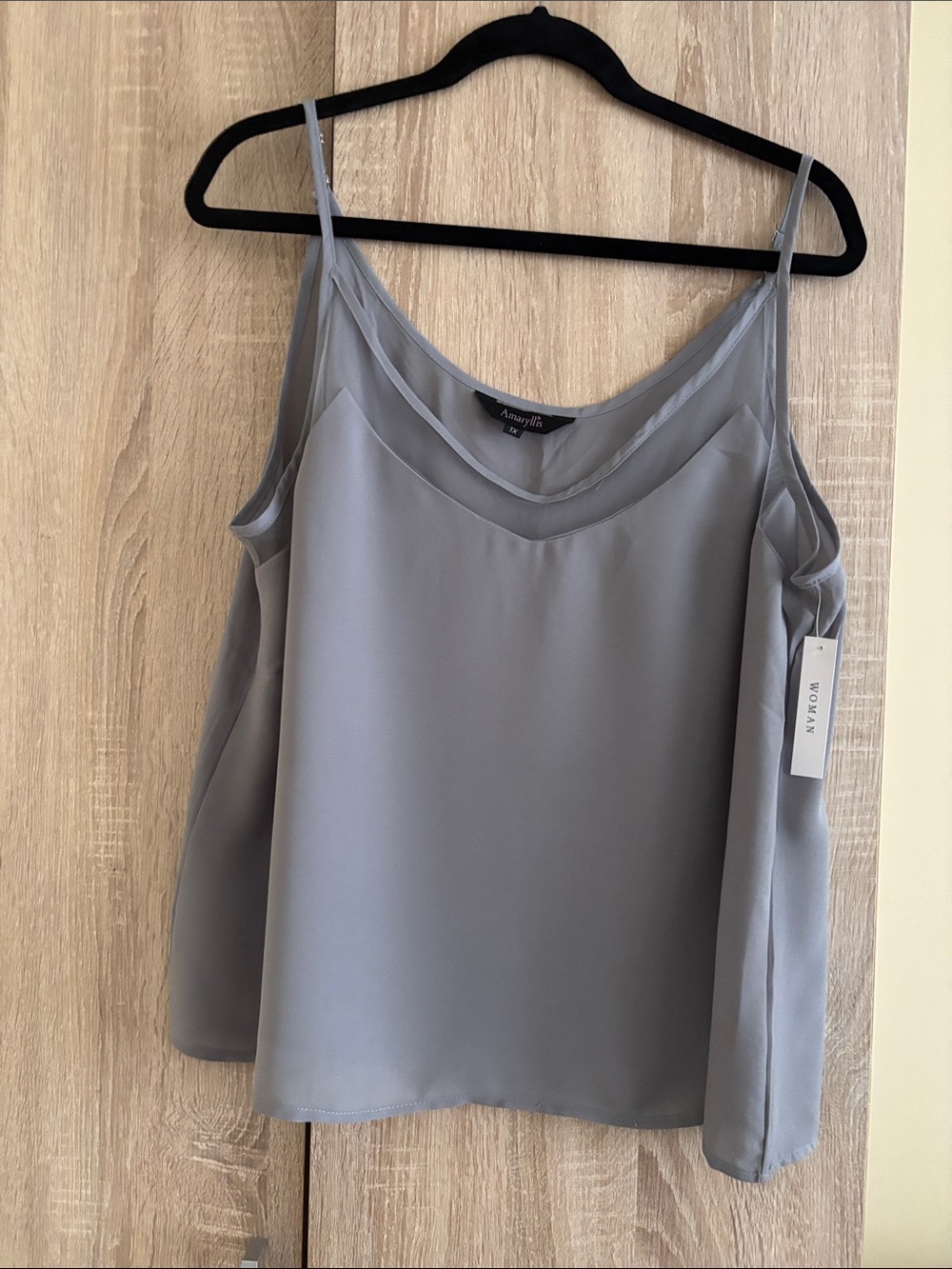 Amaryllis Silver-Gray V-Neck Satin Cami